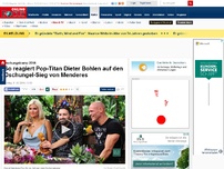 Bild zum Artikel: Dschungelcamp 2016 - So reagiert Pop-Titan Dieter Bohlen auf den Dschungel-Sieg von Menderes