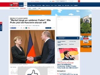 Bild zum Artikel: Hybrider Angriff aus Russland - 'Merkel hängt am seidenen Faden': Wie Putin jetzt die Kanzlerin stürzen will