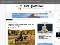 Bild zum Artikel: Tragischer Unfall: Hoppe Hoppe Reiter tot aus Sumpf geborgen