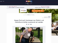 Bild zum Artikel: Happy End nach Versteigerung: Polizist und Diensthund dürfen zusammen alt werden