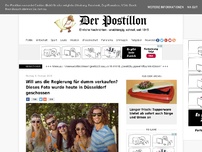 Bild zum Artikel: Will uns die Regierung für dumm verkaufen? Dieses Foto wurde heute in Düsseldorf geschossen