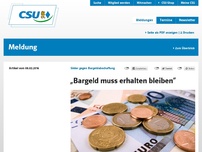 Bild zum Artikel: Bargeld muss erhalten bleiben!