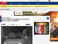 Bild zum Artikel: Wer kennt diese Männer? - Dumme Aktion: Erst klauen sie ein Auto, dann werden sie geblitzt