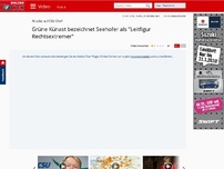 Bild zum Artikel: Attacke auf CSU-Chef - Grüne Künast bezeichnet Seehofer als 'Leitfigur Rechtsextremer'