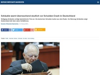 Bild zum Artikel: Schäuble warnt überraschend deutlich vor Schulden-Crash in Deutschland