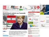 Bild zum Artikel: Deutschland schickt uns Tausende Migranten zurück