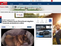 Bild zum Artikel: „Sam gehört zu seinem Herrchen“ - Kranker Polizist muss Diensthund abgeben - Tausende protestieren online
