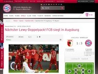 Bild zum Artikel: Souveränes 3:1:Nächster Lewy-Doppelpack! FCB siegt in Augsburg