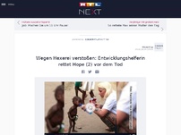 Bild zum Artikel: Wegen Hexerei verstoßen: Entwicklungshelferin rettet Hope (2) vor dem Tod