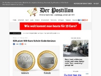 Bild zum Artikel: EZB plant 500-Euro-Schein-Gedenkmünze