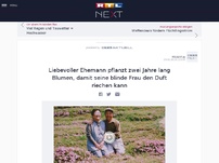 Bild zum Artikel: Liebevoller Ehemann pflanzt zwei Jahre lang Blumen, damit seine blinde Frau den Duft riechen kann