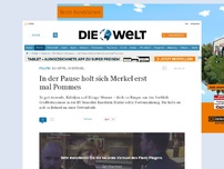 Bild zum Artikel: EU-Gipfel in Brüssel: In der Pause holt sich Merkel erstmal Pommes