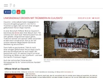 Bild zum Artikel: Linksradikale drohen mit Trümmern in Clausnitz