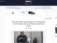 Bild zum Artikel: Weil die Hündin nicht fressen will: Tierarzt hat eine rührende Idee und rettet ihr damit das Leben