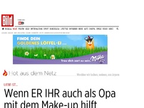 Bild zum Artikel: Liebe ist… - Wenn ER IHR auch als Opa mit dem Make-up hilft