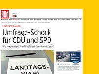 Bild zum Artikel: Wahlausgang offen - Umfrage-Schock für CDU und SPD