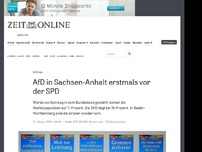 Bild zum Artikel: Umfrage: AfD in Sachsen-Anhalt erstmals vor der SPD