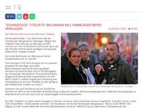 Bild zum Artikel: 'Schandfleck'-Titelseite: Bachmann will Hamburger MOPO verklagen