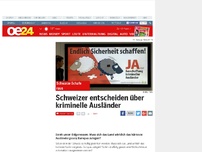 Bild zum Artikel: Schweizer entscheiden über kriminelle Ausländer