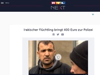 Bild zum Artikel: Irakischer Flüchtling bringt 400 Euro zur Polizei