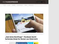 Bild zum Artikel: „Gab keine Nachfrage“: Facebook löscht lachendes Emoji für Nutzer aus Österreich