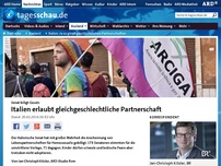 Bild zum Artikel: Italien erlaubt gleichgeschlechtliche Partnerschaften