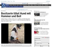 Bild zum Artikel: Nach Autounfall: Besitzerin tötet Hund mit Hammer und Beil