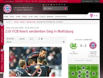Bild zum Artikel: Coman und Lewy treffen:2:0! FCB feiert verdienten Sieg in Wolfsburg