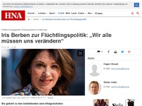 Bild zum Artikel: Iris Berben zur Flüchtlingspolitik: „Wir alle müssen uns verändern“