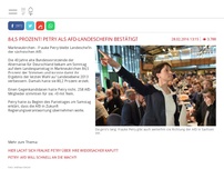 Bild zum Artikel: 84,5 Prozent! Petry als AfD-Landeschefin bestätigt
