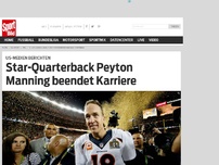 Bild zum Artikel: Star-Quarterback Peyton Manning beendet Karriere Star-Quarterback Peyton Manning steht laut einem Bericht der Tageszeitung „Denver Post“ vor dem Ende seiner glanzvollen American-Football-Karriere. »