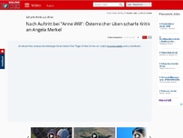 Bild zum Artikel: Scharfe Kritik aus Wien - Nach Auftritt bei 'Anne Will': Österreicher üben scharfe Kritik an Angela Merkel
