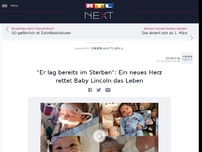 Bild zum Artikel: 'Er lag bereits im Sterben': Ein neues Herz rettet Baby Lincoln das Leben