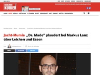 Bild zum Artikel: „Dr. Made“ plaudert bei Markus Lanz über Leichen und Essen
