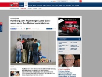 Bild zum Artikel: Ausreiseprämie - Hamburg zahlt Flüchtlingen 2200 Euro - wenn sie in ihre Heimat zurückkehren