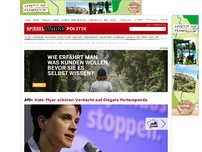 Bild zum Artikel: AfD: Hetz-Flyer schüren Verdacht auf illegale Parteispende
