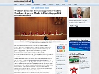 Bild zum Artikel: Willkür: Deutsche Verfassungsrichter wollen Beschwerde gegen Merkels Flüchtlingspolitik nicht bearbeiten