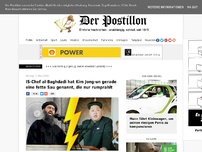 Bild zum Artikel: IS-Chef al-Baghdadi hat Kim Jong-un gerade eine fette Sau genannt, die nur rumprahlt