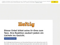 Bild zum Artikel: Dieser Enkel bittet seine Ur-Oma zum Tanz. Ihre Reaktion zaubert jedem ein Lächeln ins Gesicht.