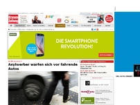 Bild zum Artikel: Asylwerber warfen sich vor fahrende Autos