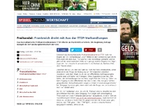 Bild zum Artikel: Freihandel: Frankreich droht mit Aus der TTIP-Verhandlungen