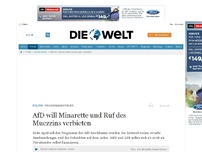 Bild zum Artikel: Programmentwurf: AfD will Minarette und Ruf des Muezzins verbieten