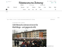 Bild zum Artikel: 1100 Menschen demonstrieren für Flüchtlinge - und gegen die AfD