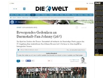Bild zum Artikel: Vor Augsburg-Spiel: Bewegendes Gedenken an Darmstadt-Fan Johnny (26†)