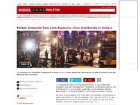 Bild zum Artikel: Türkei: Explosion erschüttert Ankara
