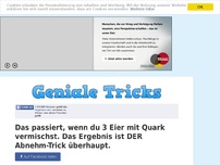 Bild zum Artikel: Das passiert, wenn du 3 Eier mit Quark vermischst. Das Ergebnis ist DER Abnehm-Trick überhaupt.