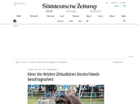 Bild zum Artikel: Einer der letzten Zirkusbären Deutschlands beschlagnahmt