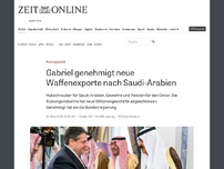 Bild zum Artikel: Rüstungspolitik: Gabriel genehmigt neue Waffenexporte nach Saudi-Arabien