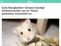 Bild zum Artikel: Gute Neuigkeiten! Schweiz kündigt Verkaufsverbot von an Tieren getesteter Kosmetika an