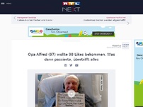 Bild zum Artikel: Opa Alfred (97) wollte 98 Likes bekommen. Was dann passierte, übertrifft alles